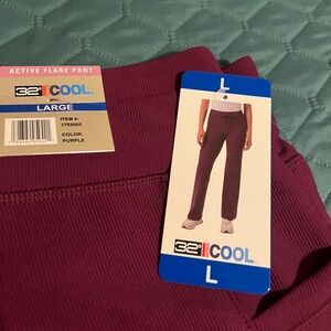32 Degrees Purple Active Flare Pants